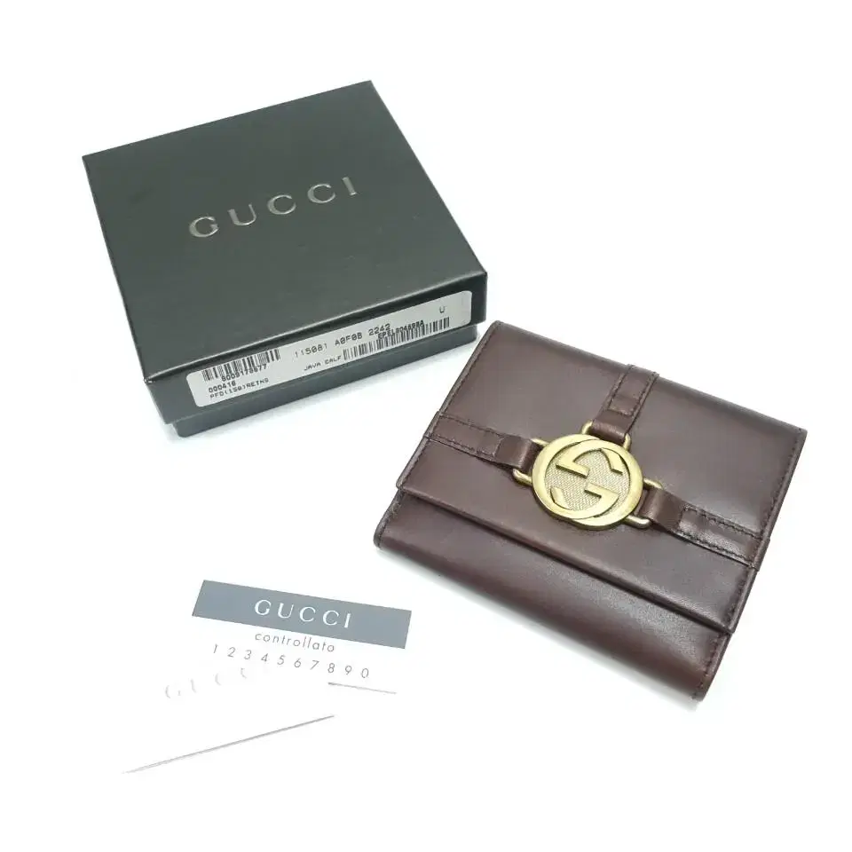 GUCCI 구찌 소호 GG 인터로킹 브라운 반지갑 B664(AC321)